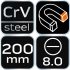 NEO TOOLS Csavarhúzó lapos 8x200mm 25 év garanciával 04-176