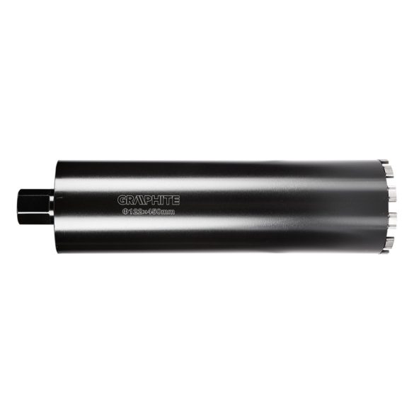 GRAPHITE Gyémánt magfúró korona, 122x450mm, 11 szegmenses, 58G540 géphez 57H864