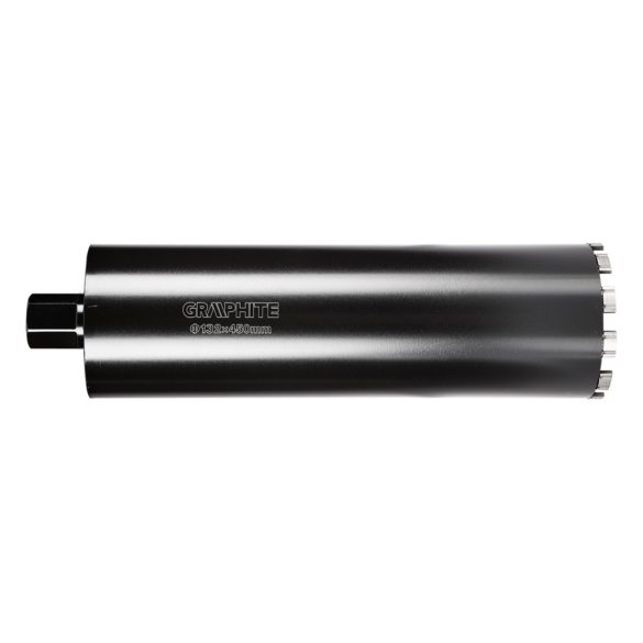GRAPHITE Gyémánt magfúró korona, 132x450mm, 11 szegmenses, 58G540 géphez 57H867