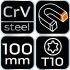 NEO TOOLS Csavarhúzó TORX T10x100mm 25 év garanciával 04-186