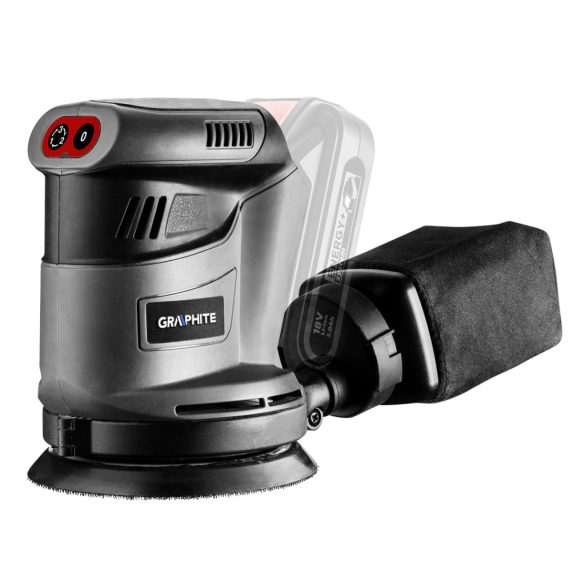 GRAPHITE Akkus excentercsiszoló Energy+, 18V, 125mm, akku nélkül!!! 3 év garanciával 58G014