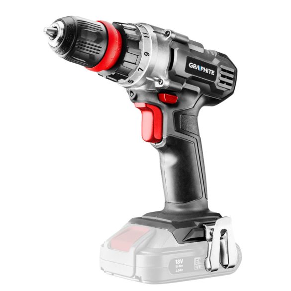 GRAPHITE Akkus fúró csavarozó Energy+ 18V, 10mm gyorstokmány, levehető fúrótokmány, akku nélkül!!! 3 év garanciával 58G022