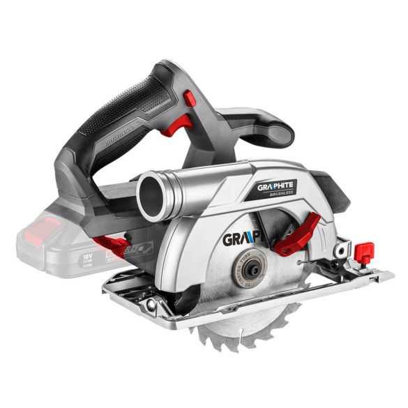 GRAPHITE Akkus szénkefementes körfűrész, Energy+ 18V, 165x20mm, akku nélkül!!! 3 év garanciával 58G023