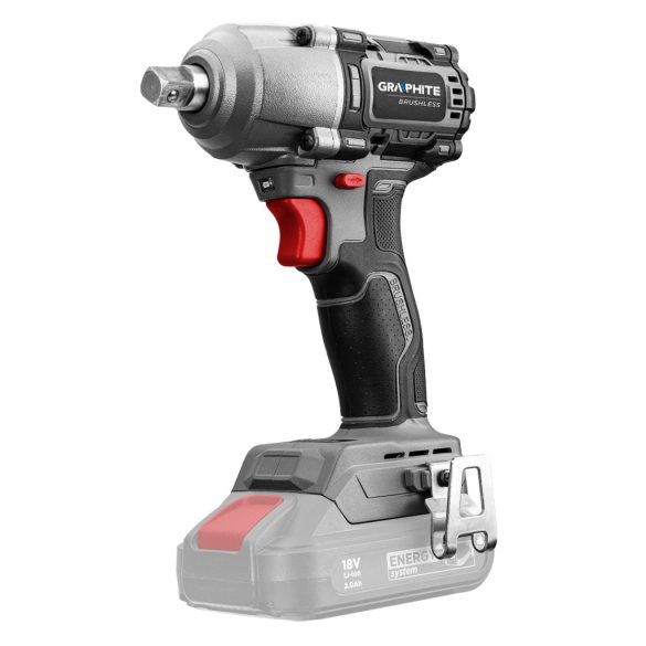 GRAPHITE Akkus szénkefementes ütvecsavarozó 1/2"(négyszög), Energy+, 18V, 450Nm, akku nélkül!!! 3 év garanciával 58G038