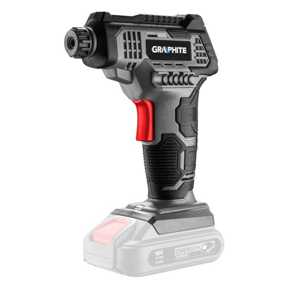 GRAPHITE Akkus kompresszor Energy+ 18V, max.7bar, akku nélkül!!! 3 év garanciával 58G041