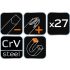 NEO TOOLS Csavarhúzó készlet, fali tartóval, 27db 25 év garanciával 04-197