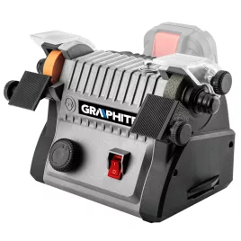   GRAPHITE Akkus köszörű- és polírozógép 3az1-ben, Energy+, CSISZOL, POLÍROZ, flexibilis csiszolófejjel, akku nélkül!!! 3 év garanciával 58G095