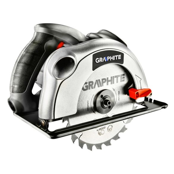 GRAPHITE Körfűrész 1200 W, 185mm, vágásmélység: 65/43mm, tartozék: párhuzamvezető, tartalék vágótárcsa, koffer 3 év garanciával 58G488