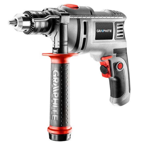 GRAPHITE Ütvefúró 550W, 0-3000/min 13mm fogastokmány, koffer 3 év garanciával 58G725