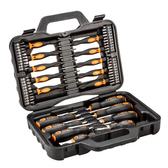 NEO TOOLS Csavarhúzó készlet + bitek 58db 25 év garanciával 04-211