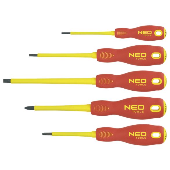 NEO TOOLS Csavarhúzó készlet 5db, 1000V, szigetelt 25 év garanciával 04-220