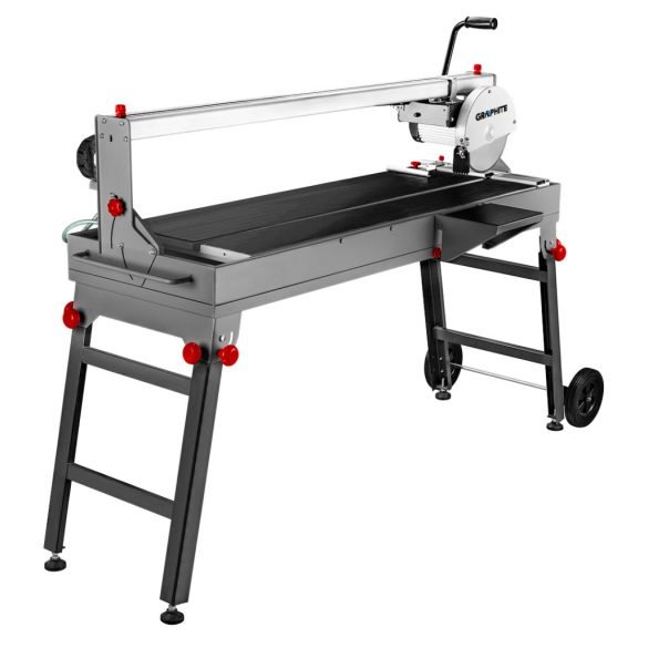GRAPHITE Csempevágó gép 1200W, 250x25,4mm-es tárcsa, max.vágás hossz:1200mm, PRCD, túlterhelésvédelem 3 év garanciával 59G887