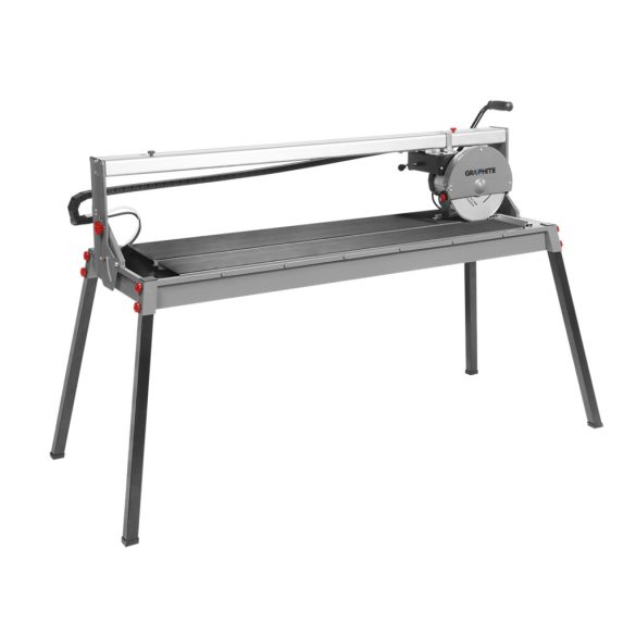 GRAPHITE Csempevágó gép 1500W, 250X25,4mm-es tárcsa, 1200mm vágáshossz, vízhűtés 3 év garanciával 59G892