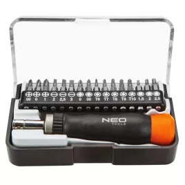   NEO TOOLS Bitfejes MŰSZERÉSZ, PRECÍZIÓS Csavarhúzó készlet 17db 25 év garanciával 04-228