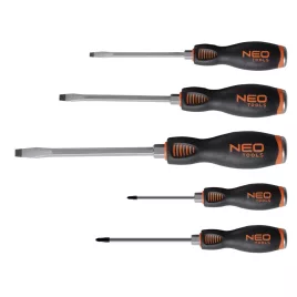   NEO TOOLS Csavarhúzó készlet, üthető 5db, S2 25 év garanciával 04-240