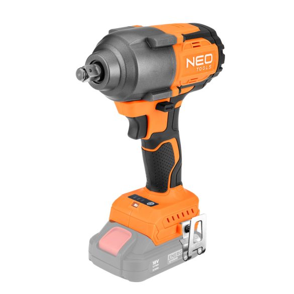 NEO TOOLS Akkus szénkefementes ütvecsavarozó, 1/2" (négyszög) Energy+, 18V, 850Nm, akku nélkül 3 év garanciával 04-608