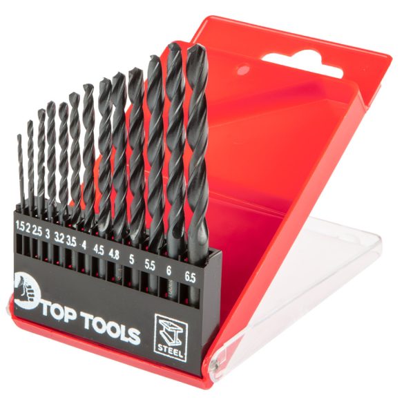 Top Tools Csigafúró készlet 13db, 1.5-6.5mm 60H713