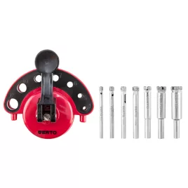   VERTO Gyémánt fúrókészlet 8db 5-12mm fúrószár, fúrószár vezető 60H840