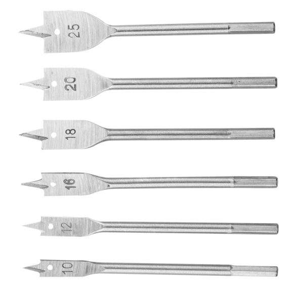 Top Tools Lapos marófúró készlet, 6db(10, 12, 16, 18, 20, 25mm) 60H860