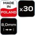 NEO TOOLS Hézagoló-, fugakereszt T 8,0mm, 30db 61-119