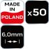 NEO TOOLS Hézagoló-, fugakereszt T 6,0mm, 50db 61-121