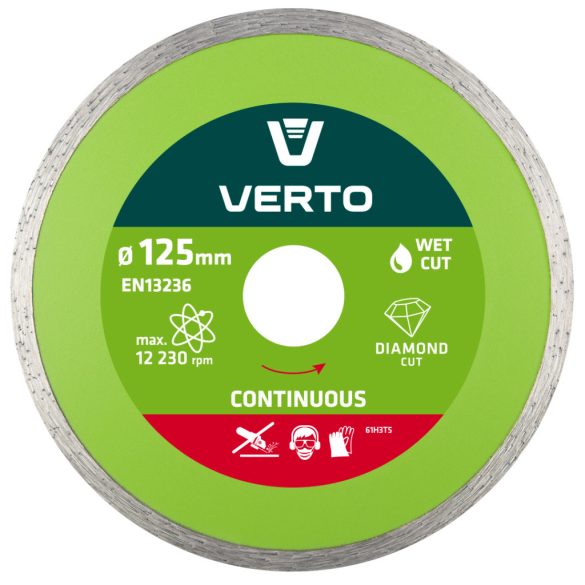 VERTO Gyémánt vágókorong 125mm vizes 61H3T5