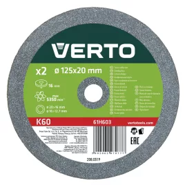 VERTO KÖSZÖRŰKORONG 125mm 2db 61H603