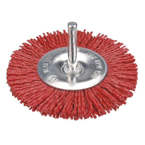 VERTO Műanyagszálas nylon körkefe 100mm csapos 62H714