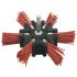 VERTO Műanyagszálas nylon körkefe 100mm csapos 62H720