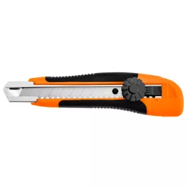   NEO TOOLS Törhető pengés kés 18mm, fém vezetősín, tekerős 63-014