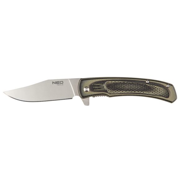 NEO TOOLS Összecsukható kés 17.5cm, rozsdamentes acél, penge: 8cm, a penge hosszabbítható 63-114