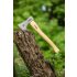 NEO TOOLS Túlélő balta bőr tokkal, 400g, kovácsolt szénacél C55, Kőrisfa nyél, polírozott penge 63-119