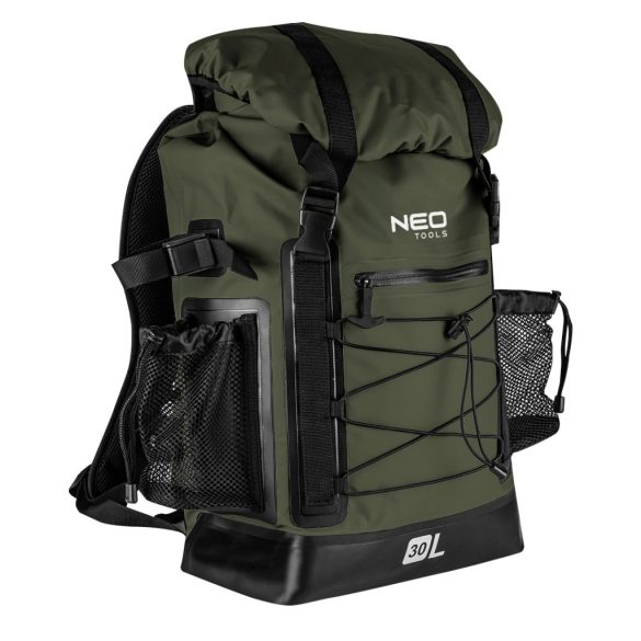 NEO TOOLS Vízálló hátizsák 600D, 30L, 32x63x18cm, sötétzöld 63-131