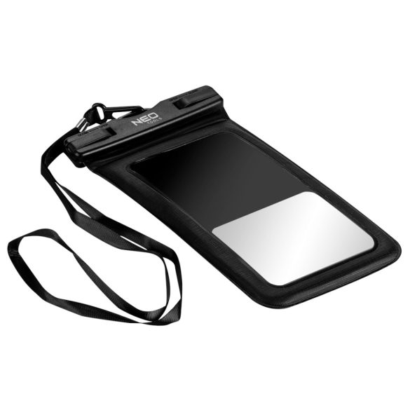 NEO TOOLS Vízálló telefontok, 19.5x11cm, 80g, IPX8 vízállóság, max6.2" képátló, nyakpánt 63-135