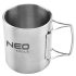 NEO TOOLS Kemping bögre 320ml, duppla fal, behajtható fogantyú 63-150