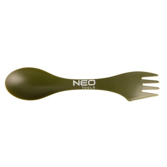 NEO TOOLS Kemping evőeszköz, 3 az 1 ben, ABS műanyag 63-168