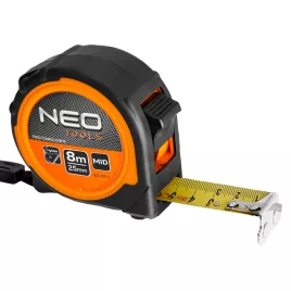   NEO TOOLS Mérőszalag 8m / 25mm, mágneses, dupla fékes 67-111-1