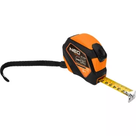   NEO TOOLS Mérőszalag, 5m/19mm, acél, mágneses, autostop+ rögzítő 67-232