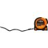 NEO TOOLS Mérőszalag, 3m/16mm, erősített rugós, acél, fekete szalag fehér nagyított skálával, mágneses, autostop+rögzítő 67-241