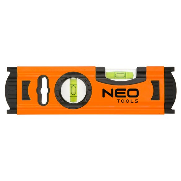 NEO TOOLS Vízmérték, alumínium 20cm, 2 libella, 1 mart talp 25 év garanciával 71-030