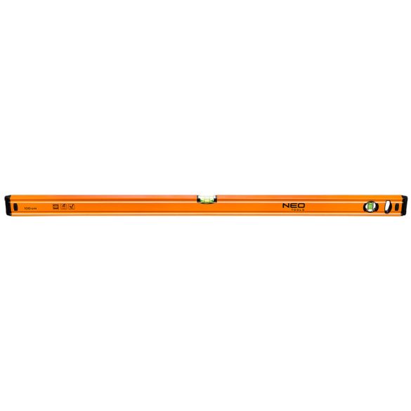NEO TOOLS Vízmérték 100cm, 2 libella, 1 mart talp, Minimum rendelés: 3db 25 év garanciával 71-064
