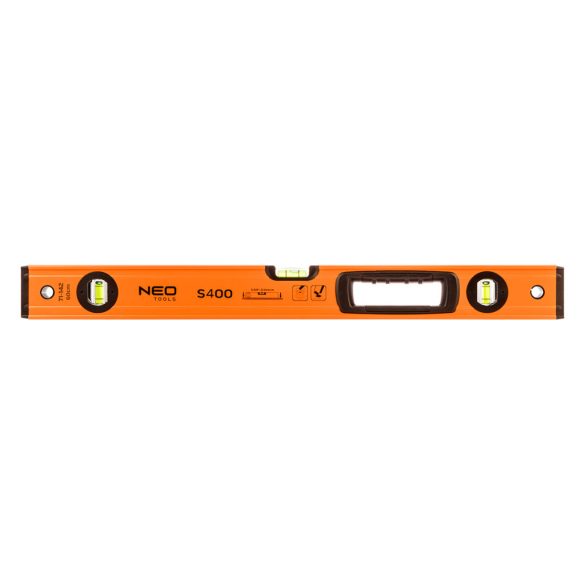 NEO TOOLS Vízmérték, alu, 3 libella, 1 fogantyú, S 400, 60cm 71-142