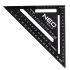 NEO TOOLS Talpas derékszög, alumínium, 45 fokos szárral, mérőskálával, 183mm 72-102