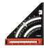 NEO TOOLS Talpas derékszög, alumínium, kiegészítő vonalzóval, 45 fokos szárral, mérőskálával, 185mm 72-105