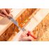 NEO TOOLS Profi szögmérő, derékszög és vonalzó, rozsdamentes-alu 30cm 72-125