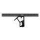 NEO TOOLS Profi szögmérő, derékszög és vonalzó, festett-alu 30cm 72-127