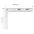 NEO TOOLS Derékszög 300mm aluminium 72-145