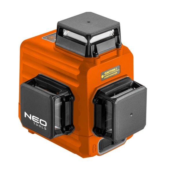 NEO TOOLS Lézeres szintező, 3D önbeálló keresztvonallézer, 3x360 fokos, 15m, mágneses tartó, céltábla, koffer, piros 2 év garanciával 75-104