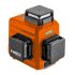 NEO TOOLS Lézeres szintező, 3D önbeálló keresztvonallézer, 3x360 fokos, 15m, mágneses tartó, céltábla, koffer, piros 2 év garanciával 75-104