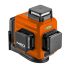 NEO TOOLS Lézeres szintező, 3D önbeálló keresztvonallézer, 3x360 fokos, 15m, mágneses tartó, céltábla, koffer, piros 2 év garanciával 75-104